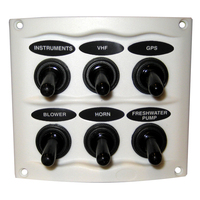 900-6WPW     Marinco Waterproof Panel - 6 Switches - White     56944