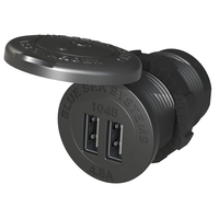 1045     Blue Sea 1045 12/24V Dual USB Charger - 1-1/8" Socket Mount     58581