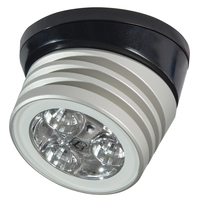 101326     Lumitec Zephyr LED Spreader/Deck Light -Brushed, Black Base - White Non-Dimming     58626