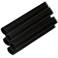 305106     Ancor Adhesive Lined Heat Shrink Tubing (ALT) - 1/2" x 6" - 5-Pack - Black     60066