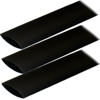 307103     Ancor Adhesive Lined Heat Shrink Tubing (ALT) - 1" x 3" - 3-Pack - Black     60084