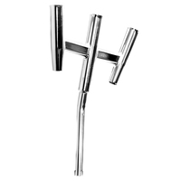 88158     Tigress Triple Aluminum Kite Rod Holder - Bent Butt - Polished     63575