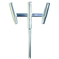 88159     Tigress Triple Aluminum Kite Rod Holder - Straight Butt - Polished     63576