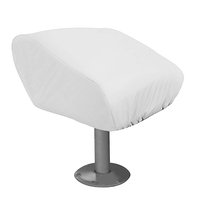 40220     Taylor Made Folding Pedestal Boat Seat Cover - Vinyl White     65040