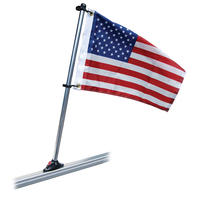 921     Taylor Made Pontoon 24" Flag Pole Mount & 12" x 18" US Flag     65138