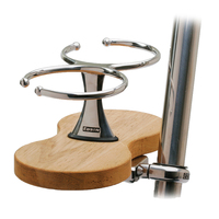 878TK-2-125     Edson Clamp-On Drink Holder - Double - Teak     66810