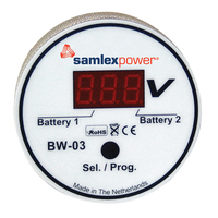 BW-03     Samlex Dual Battery Monitor - 12V or 24V - Auto Detection     67243