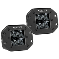 212213BLK     RIGID Industries D-Series PRO Flush Mount - Spot LED - Midnight Edition - Pair - Black     67822