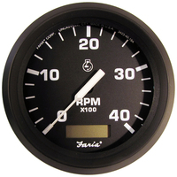 32834     Faria Euro Black 4" Tachometer w/Hourmeter (4000 RPM) (Diesel)(Mech. Takeoff &amp; Var. Ratio Alt.)     70781