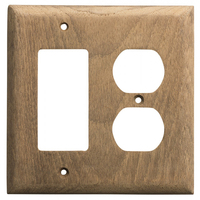 60175     Whitecap Teak Rocker Switch/Duplex Receptacle Cover Plate     71034