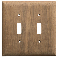 60176     Whitecap Teak 2-Toggle Switch/Receptacle Cover Plate     71035