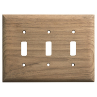 60179     Whitecap Teak 3-Toggle Switch/Receptacle Cover Plate     71039