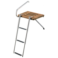 68902     Whitecap Teak Swim Platform w/3-Step Telescoping Ladder f/Boats w/Outboard Motors     71045