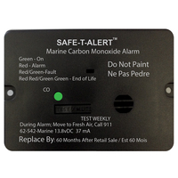 62-542-R-MARINE-BL     Safe-T-Alert 62 Series Carbon Monoxide Alarm w/Relay - 12V - 62-542-R-Marine - Flush Mount - Black     71058