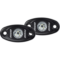 482073     RIGID Industries A-Series Black High Power LED Light - Pair - Warm White     71428