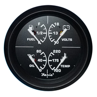 32851     Faria Euro Black 4" Multifunction Gauge - Volt/Fuel/Oil/Water Temperature     71973