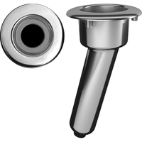 C1015DS     Mate Series Elite Screwless Stainless Steel 15&deg; Rod &amp; Cup Holder - Drain - Round Top     72508