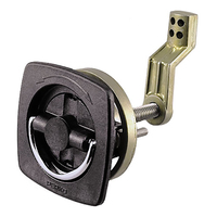 0932DP1BLK     Perko Flush Latch - Non-Locking - 2.5" x 2.5" w/Offset Cam Bar &amp; Flexible Polymer Strike     73291