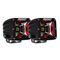 68202     RIGID Industries Radiance Scene Lights - Surface Mount Pair - Black w/Red LED Backlight     73871