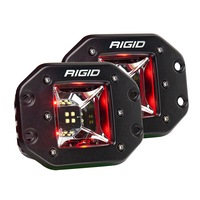 68212     RIGID Industries Radiance Scene Lights - Flush Mount Pair - Black w/Red LED Backlights     73876