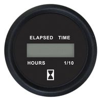 12835     Faria Euro Black 2" Digital Hourmeter Gauge     74174