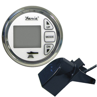 13852     Faria Chesapeake White SS 2" Dual Depth &amp; Temp Sounder w/Transom Mount Transducer     74664