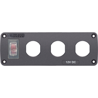 4367     Blue Sea 4367 Water Resistant USB Accessory Panel - 15A Circuit Breaker, 3x Blank Apertures     75137