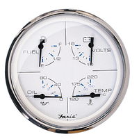 33864     Faria Chesapeake White SS 5" Multifunction Gauge     75474