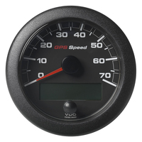 A2C1351990001     Veratron 3-3/8" (85mm) OceanLink&reg; GPS Speedometer - Black Dial &amp; Bezel (0-70 K/MPH/KMH)     76248