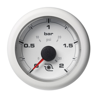 A2C1066150001     Veratron 52MM (2-1/16") OceanLink Boost Pressure Gauge - 2 Bar/30PSI - White Dial &amp; Bezel     76262