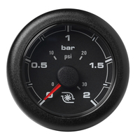 A2C1066140001     Veratron 52MM (2-1/16") OceanLink Boost Pressure Gauge - 2 Bar/30 PSI - Black Dial &amp; Bezel     76263