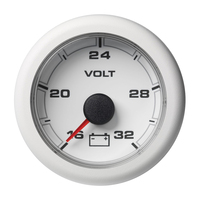 A2C1066130001     Veratron 52MM (2-1/16") OceanLink Battery Voltage Gauge - 16 to 32V - White Dial &amp; Bezel     76264