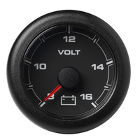 A2C1066100001     Veratron 52MM (2-1/16") OceanLink Battery Voltage Gauge - 8 to 16 V - Black Dial &amp; Bezel     76314