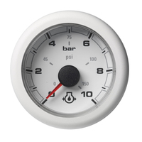 A2C1066010001     Veratron 52MM (2-1/16") OceanLink Engine Oil Pressure - 10 Bar/150 PSI - White Dial &amp; Bezel     76328