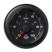 A2C1066000001     Veratron 52MM (2-1/16") OceanLink Engine Oil Pressure Gauge -10 Bar/150 PSI - Black Dial &amp; Bezel     76329