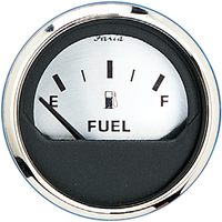 16001     Faria Spun Silver 2" Fuel Level Gauge (E-1/2-F)     76392