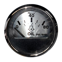 16002     Faria Spun Silver 2" Oil Pressure Gauge     76393