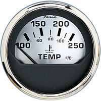 16004     Faria Spun Silver 2" Water Temp Gauge     76394