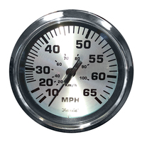 36010     Faria Spun Silver 4" Speedometer - 65 MPH (Pitot)     76396