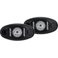 482023     RIGID Industries A-Series Black Low Power LED Light Pair - Neon White     76530