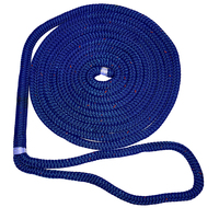 C5053-12-00015     New England Ropes 3/8" X 15' Nylon Double Braid Dock Line - Blue w/Tracer     76587