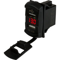 426527-1     Sea-Dog Dual USB Rocker Switch Style Voltmeter w/Hidden Display     77192