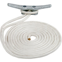 302116035WH-1     Sea-Dog Double Braided Nylon Dock Line - 5/8" x 35' - White