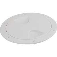 335740-1     Sea-Dog Screw-Out Deck Plate - White - 4"     77426