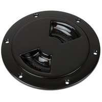 336345-1     Sea-Dog Quarter-Turn Smooth Deck Plate w/Internal Collar - Black - 4"     77451