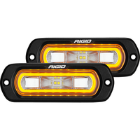 53223     RIGID Industries SR-L Series Flush Mount Spreader Light - Black Housing - Amber Halo     79974