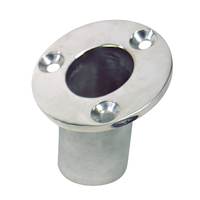 491713-1     Sea-Dog Flush Mount Flagpole Socket - 25&deg; - 1-1/4" ID - 316 Stainless Steel     80044