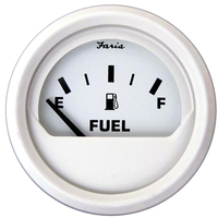 13117     Faria Dress White 2" Fuel Level Gauge (Metric)     80145