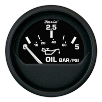 12805     Faria Euro Black 2" Oil Pressure Gauge - Metric (5 Bar)     80155