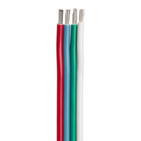 160010     Ancor Flat Ribbon Bonded RGB Cable 18/4 AWG - Red, Light Blue, Green &amp; White - 100'     80181